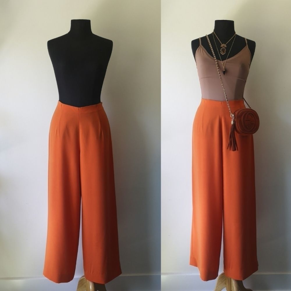 Celine Paris wide leg high rise palazzo pants